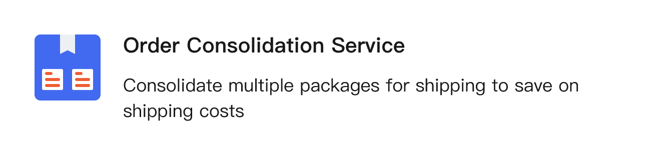 Consolidate multiple packages for shipping to save on shipping costs